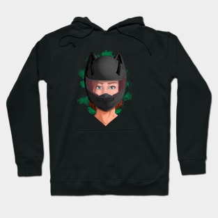 helmet woman Hoodie